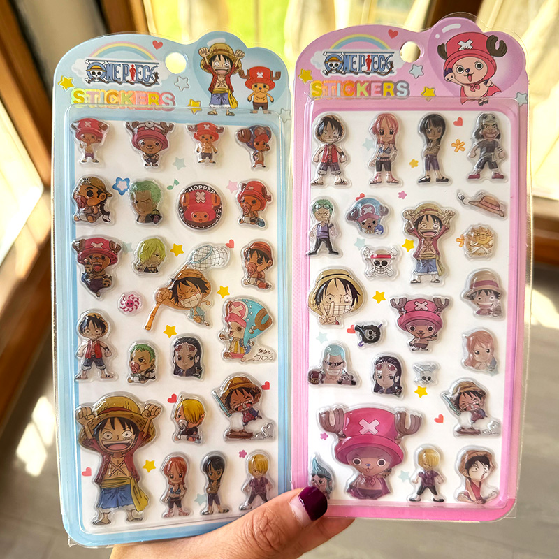 Phone Cases One Piece - สติกเกอร์วันพีซลายการ์ตูนลูฟี่แบบนูน 3 มิติ สไตล์ญี่ปุ่นน่ารัก ของขวัญรางวัลสำหรับนักเรียน ตกแต่งเคสมือถือ