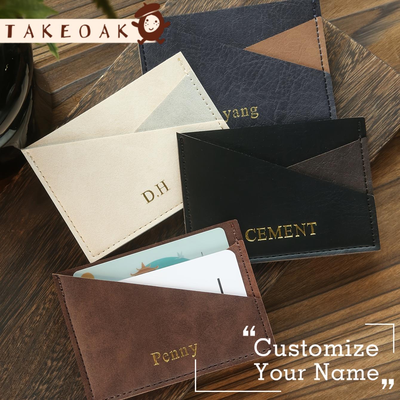 Slim Card Slot Case - กระเป๋าใส่บัตรแบบมินิมอลส่วนตัว วัสดุหนังเทียม ใส่บัตรเครดิตได้ รูปทรงแปลกตา ใส่บัตรได้ 2