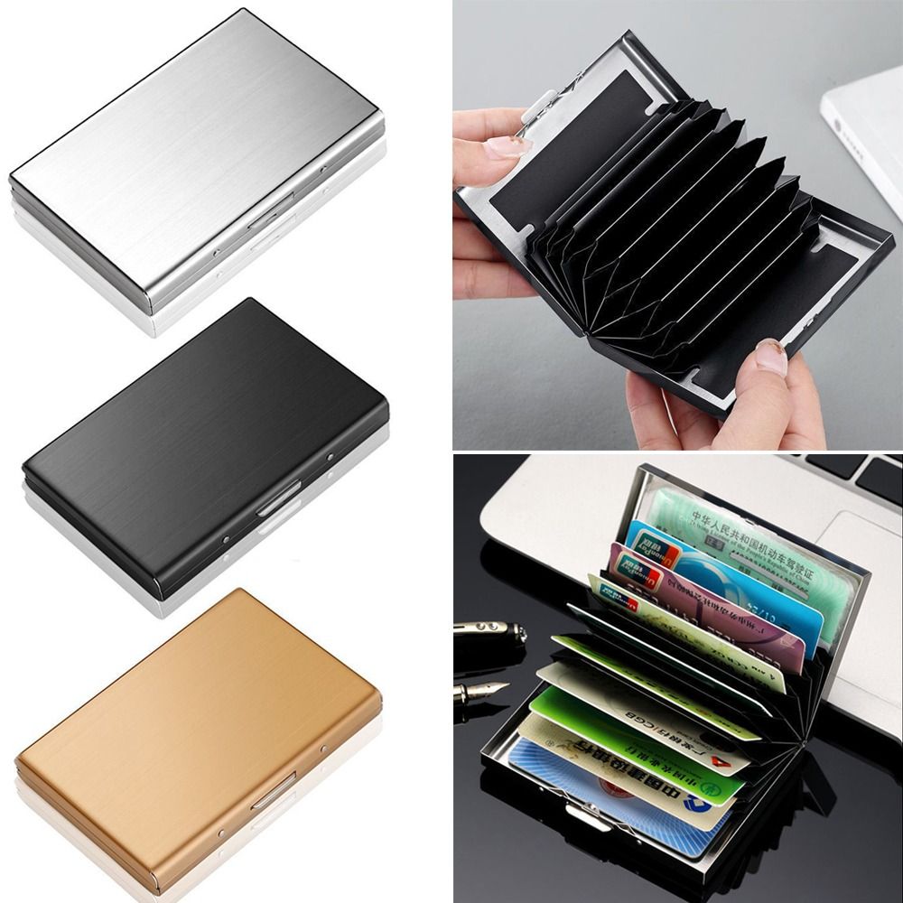 Slim Card Slot Case - กล่องใส่บัตรเครดิต/เดบิตแบบบาง 6/10 ช่อง ป้องกัน RFID วัสดุสแตนเลส