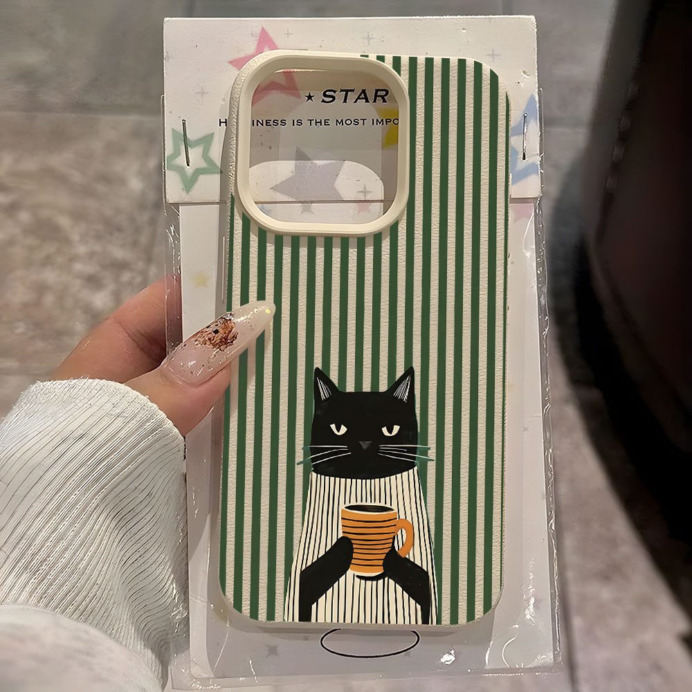 Phone Cases Xs Iphone - เคสโทรศัพท์ลายแมวตลกพร้อมลายลิ้นจี่สำหรับ iPhone 18 17 16 15