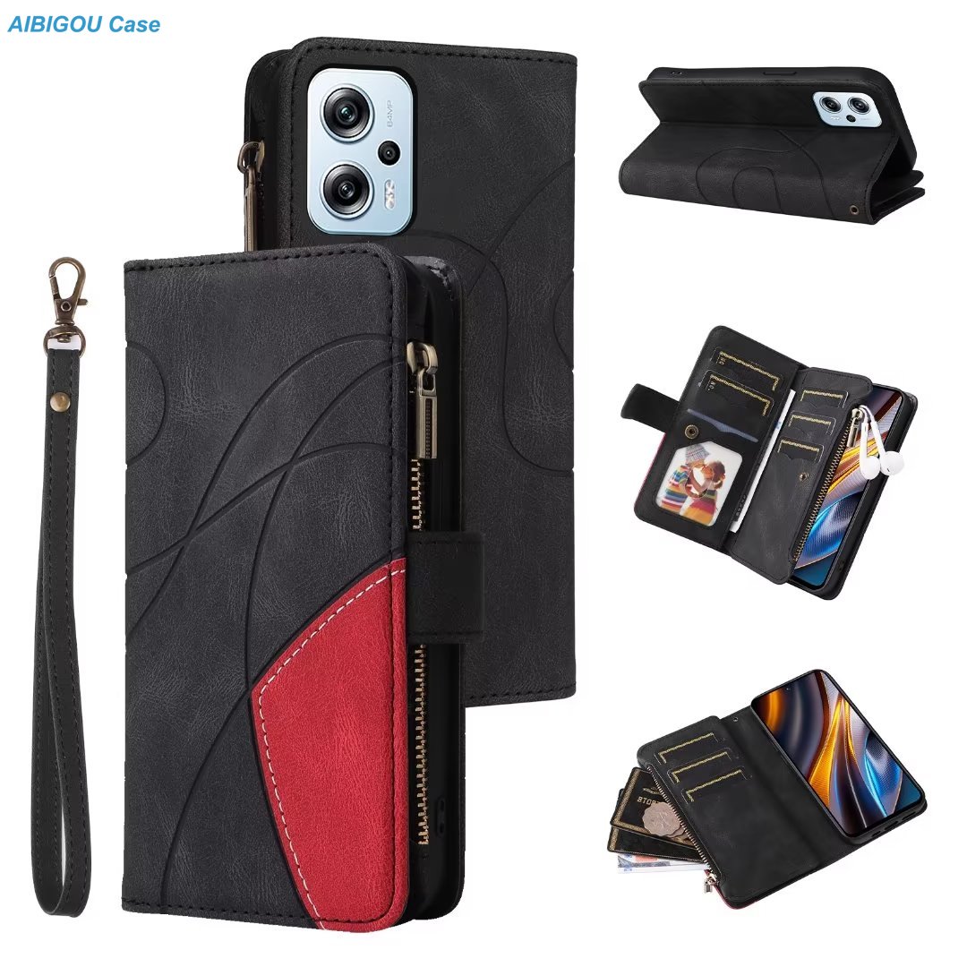 Leather Folio Wallet Case - เคสหนัง Motorola Edge 70 Fusion แบบพับได้หรูหรา