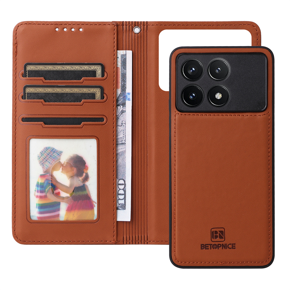 Leather Folio Wallet Case - BETOPNICE 2 ใน 1 ที่ถอดออกได้แม่เหล็กพลิกซองหนังสำหรับ Redmi