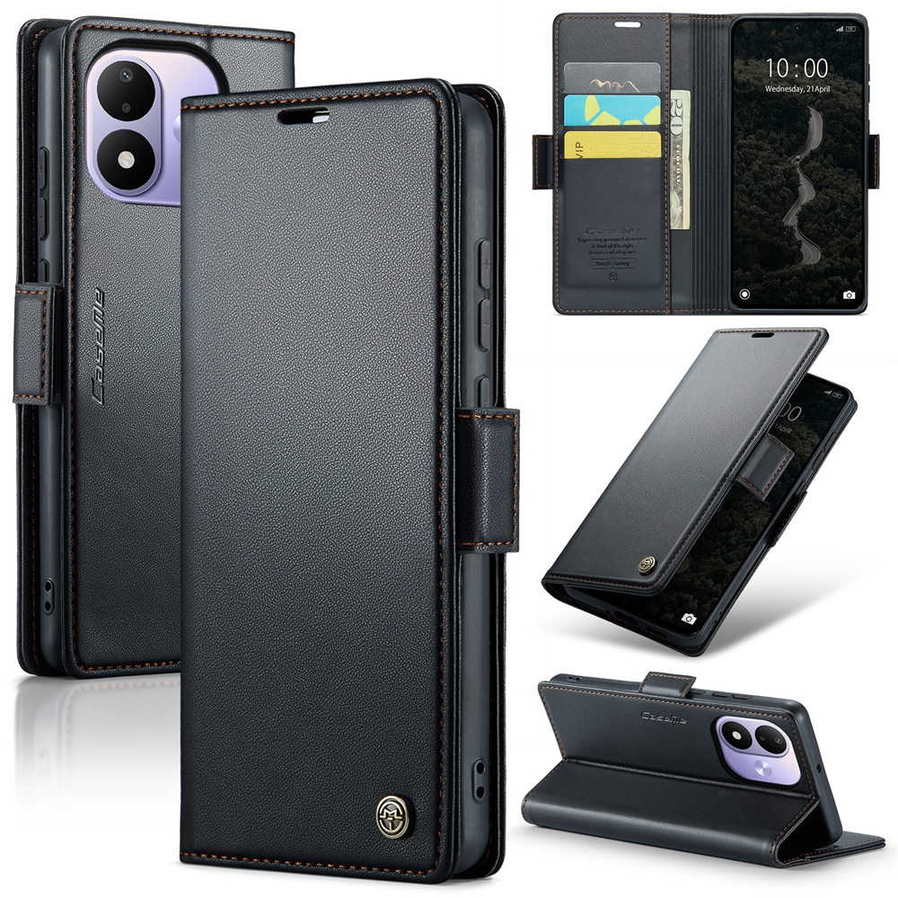 Leather Folio Wallet Case - สำหรับเคส Redmi Note 17 5G/4G เคสหนัง