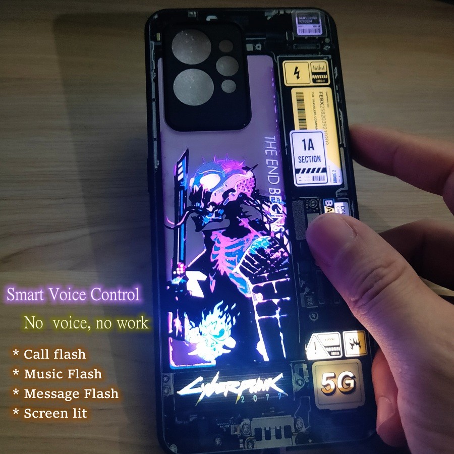 Phone Cases Galaxy S23 - เคสโทรศัพท์เรืองแสงสไตล์ไซเบอร์ สำหรับ Samsung S23 S24 S21