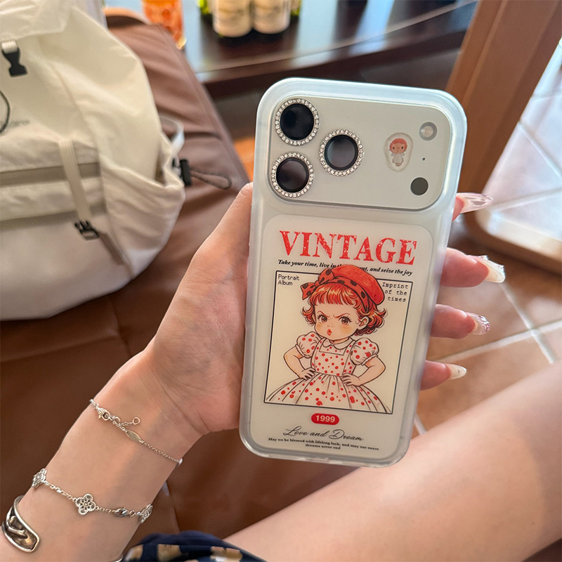 Matte Frosted Case - เคสโทรศัพท์ลายสาวน้อยน่ารักแบบ Akimbo สำหรับ iPhone 17 Air