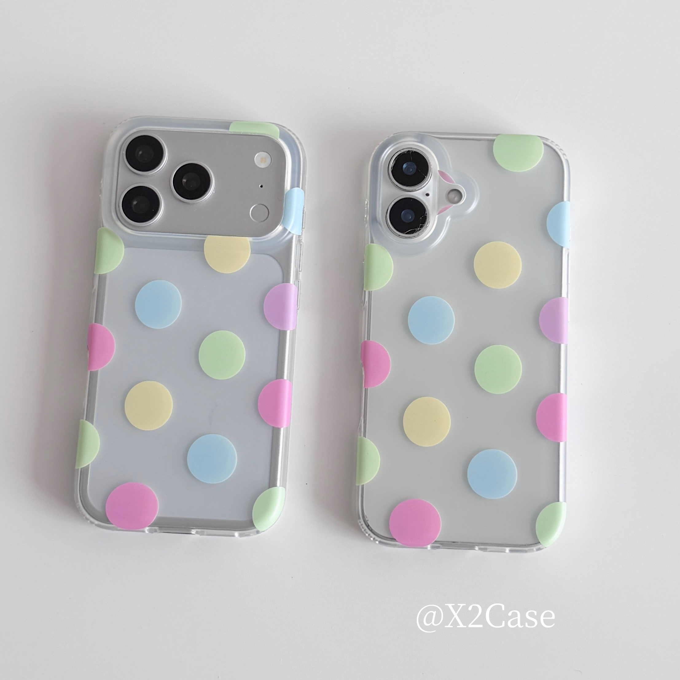 Phone Cases Korea - เคสโทรศัพท์ลายจุดสีสันสดใสแบบด้านจากเกาหลี สำหรับ iPhone Ultra18 17Air 16