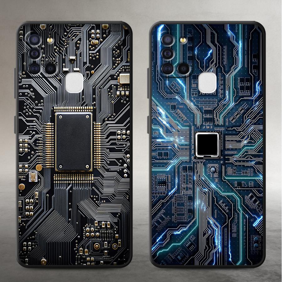 Phone Cases Galaxy A17 - เคสโทรศัพท์ลายวงจรย้อนยุคสำหรับ Samsung Galaxy A05 A70 A04