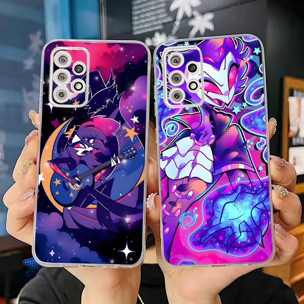 Phone Cases Vogue - เคสโทรศัพท์ซิลิโคนใสแฟชั่นลายการ์ตูน Helluva Boss สำหรับ Samsung S25