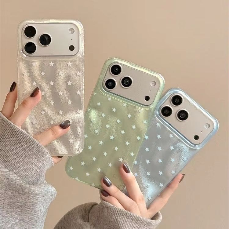 Phone Cases Korea - เคสโทรศัพท์ลายดาวห้าแฉกสีเขียวสไตล์เกาหลี สำหรับ iPhone Ultra 18 17