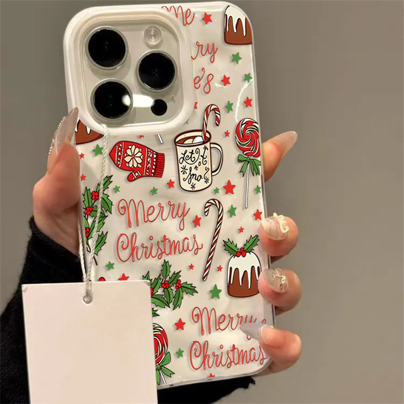 Apple Iphone 15 Pro Max - เคสโทรศัพท์ลายคริสต์มาสสุดน่ารักสำหรับ iPhone 17 16 15 14