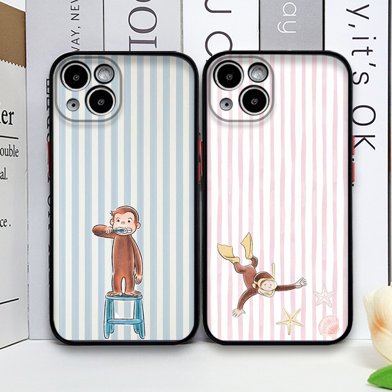 Phone Cases Xs Iphone - เคสโทรศัพท์ลายการ์ตูนลิงลายทางถือแมว สำหรับ iPhone 17 Pro Max