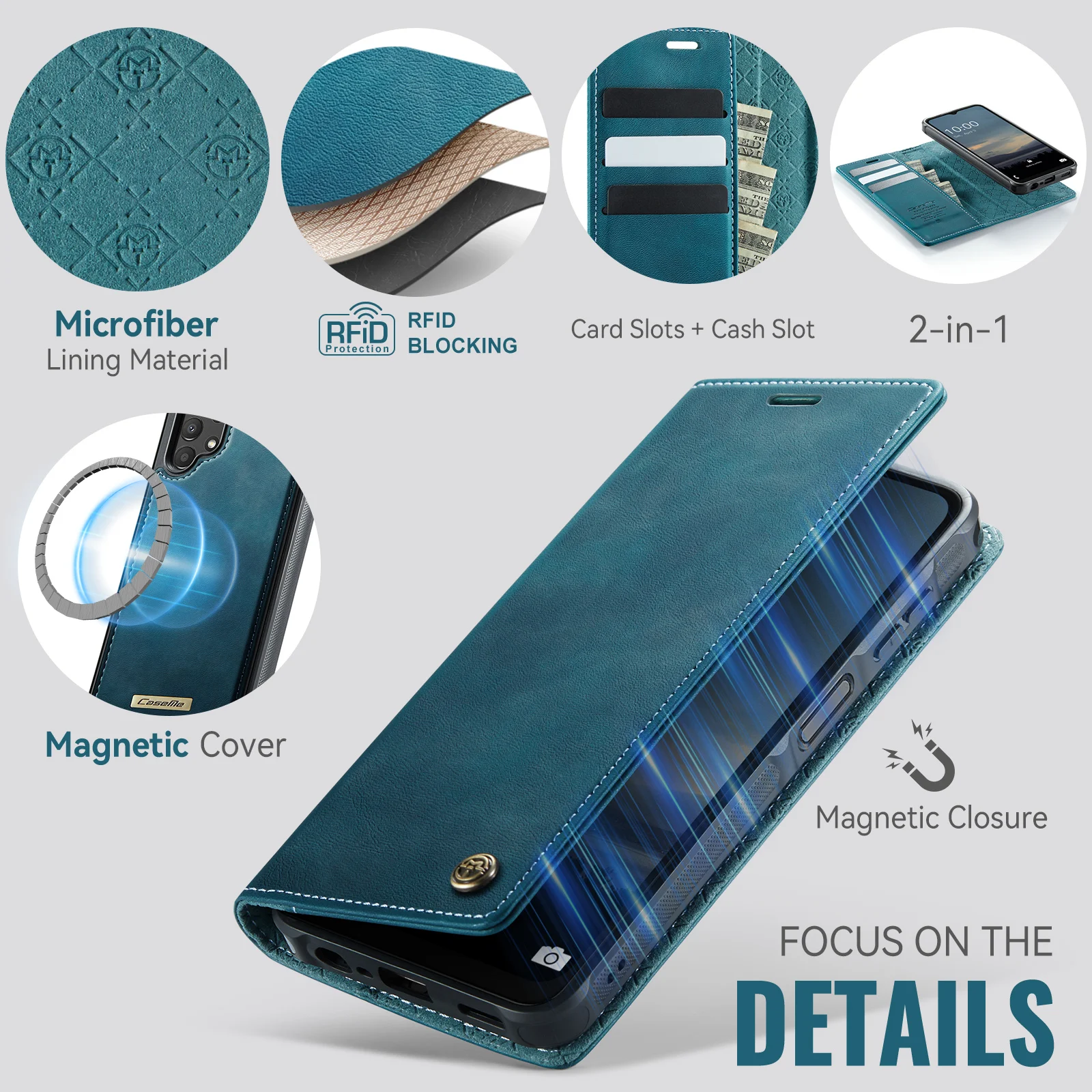 เคส Caseme-C49 แบบพับได้พร้อมต - Leather Folio Wallet Case บทวิจารณ์และราคา