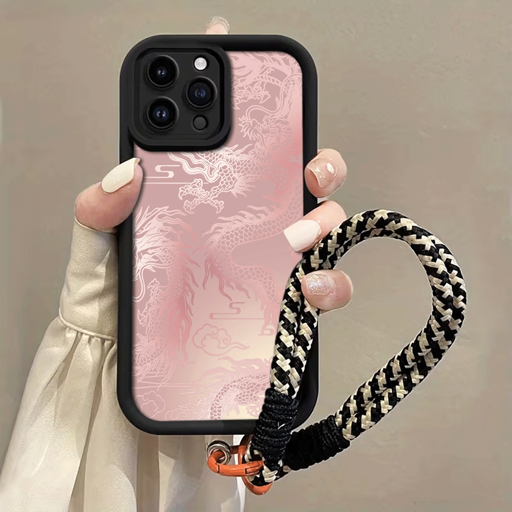 เคสโทรศัพท์ลายมังกรสีขาวพาสเทล - Phone Cases With Loop บทวิจารณ์และราคา