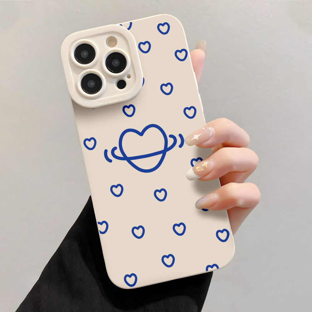 เคสโทรศัพท์ลายหัวใจสีน้ำเงินสำ - Phone Cases With Loop บทวิจารณ์และราคา