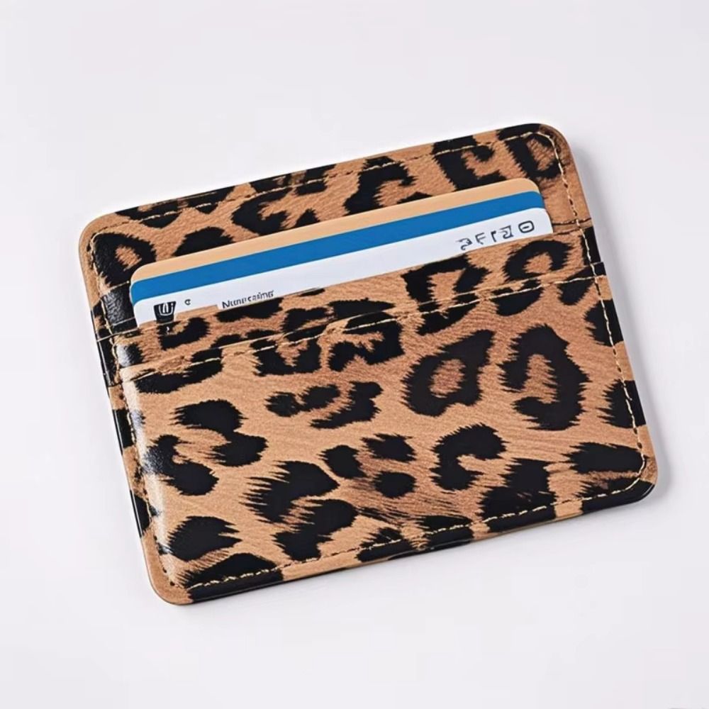 คลาสสิก PU หนังเสือดาวพิมพ์กระ - Slim Card Slot Case บทวิจารณ์และราคา