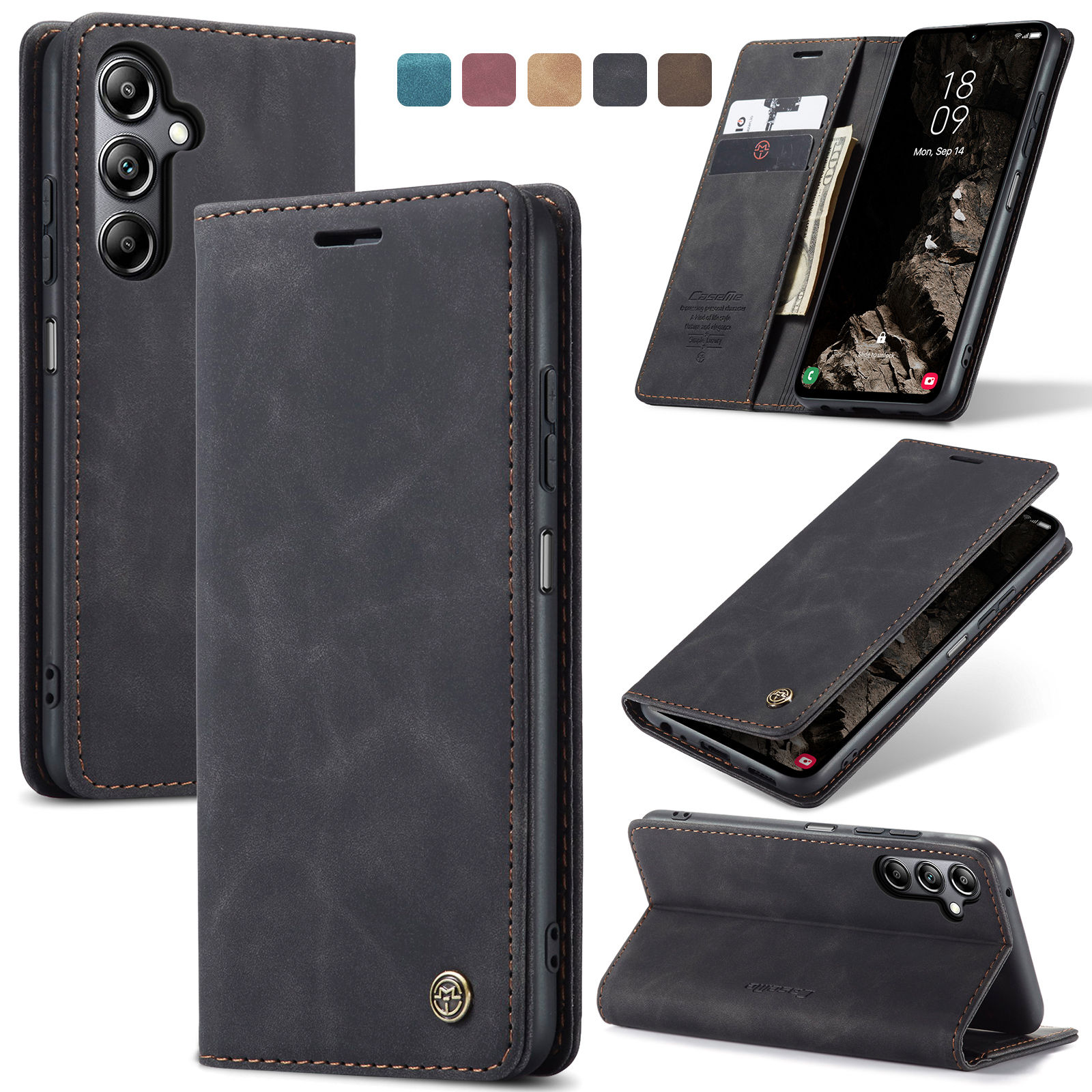 กระเป๋าสตางค์พลิกสําหรับSamsun - Leather Folio Wallet Case บทวิจารณ์และราคา