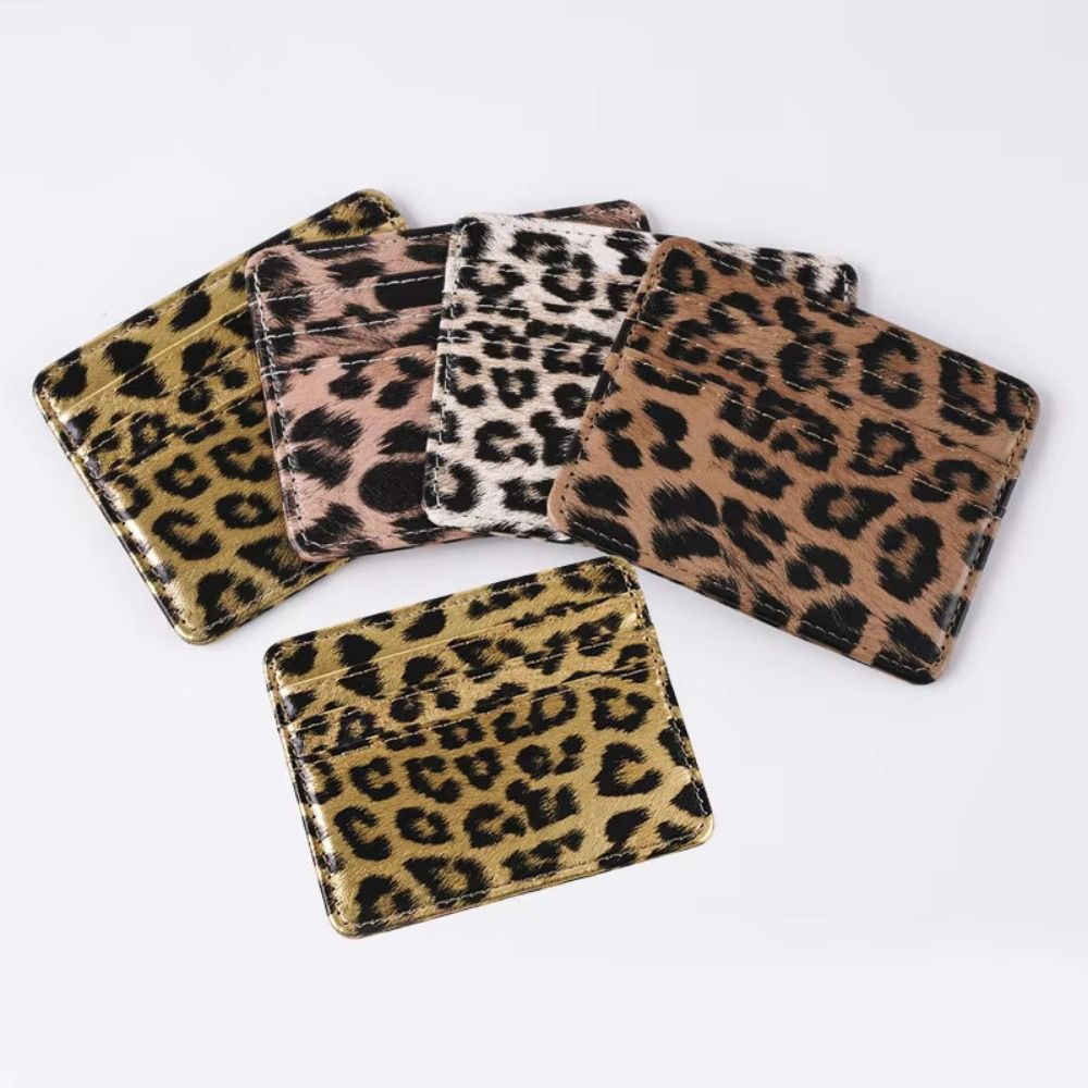 คลาสสิค PU หนังลายเสือดาวกระเป - Slim Card Slot Case บทวิจารณ์และราคา