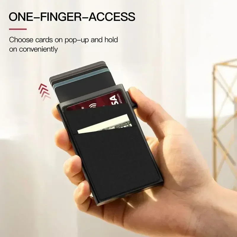 RFID ธุรกิจผู้ถือบัตรเครดิตกระ - Card Holder Slim Case บทวิจารณ์และราคา