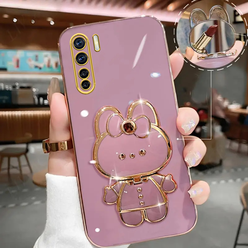 91 กระจกแต่งหน้ากระต่ายน่ารักผ - Phone Cases Vogue บทวิจารณ์และราคา