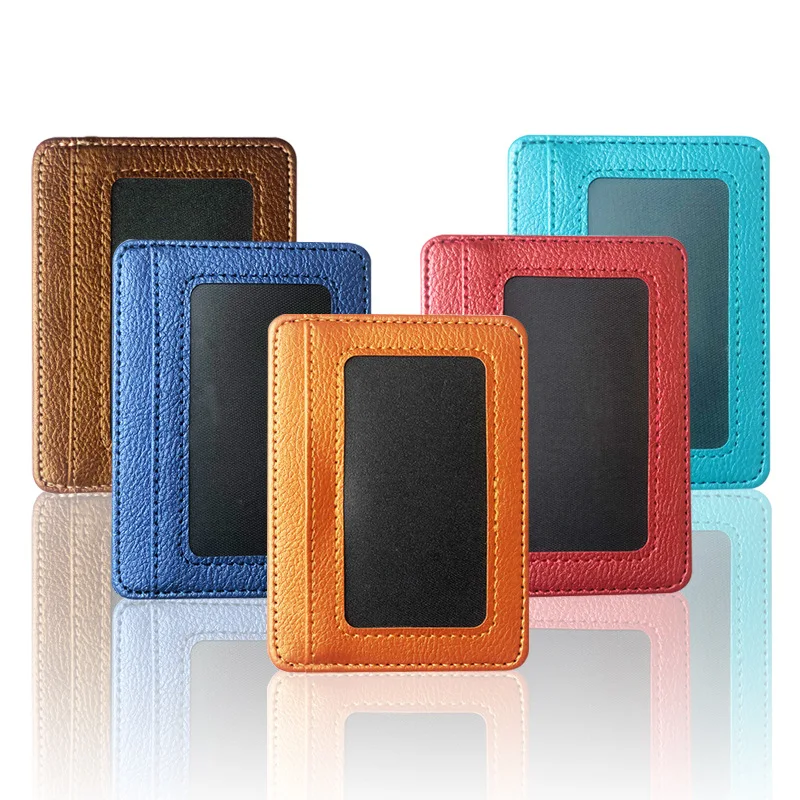 ใหม่บาง PU หนังกระเป๋าสตางค์มิ - Slim Card Slot Case บทวิจารณ์และราคา