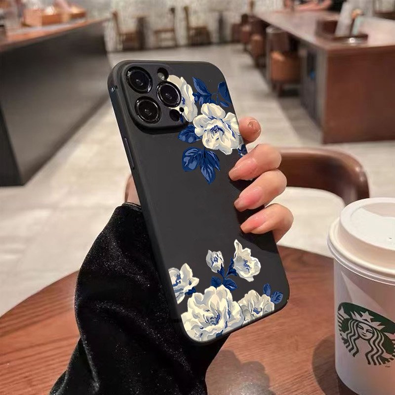 เคสโทรศัพท์ลายดอกไม้สีน้ำเงินแ - Phone Cases Galaxy A17 บทวิจารณ์และราคา